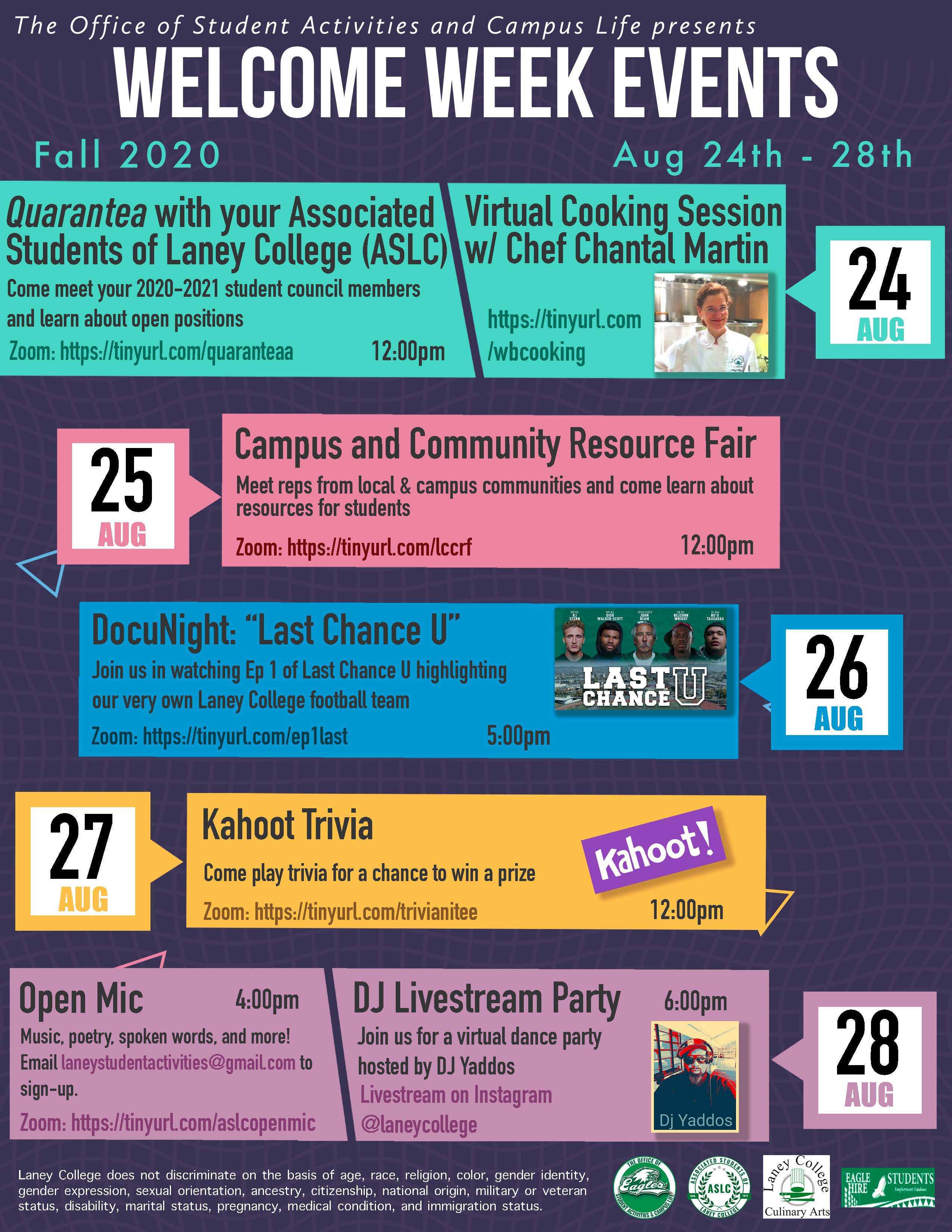 Week Virtual Campus and Community Resource Fair Student