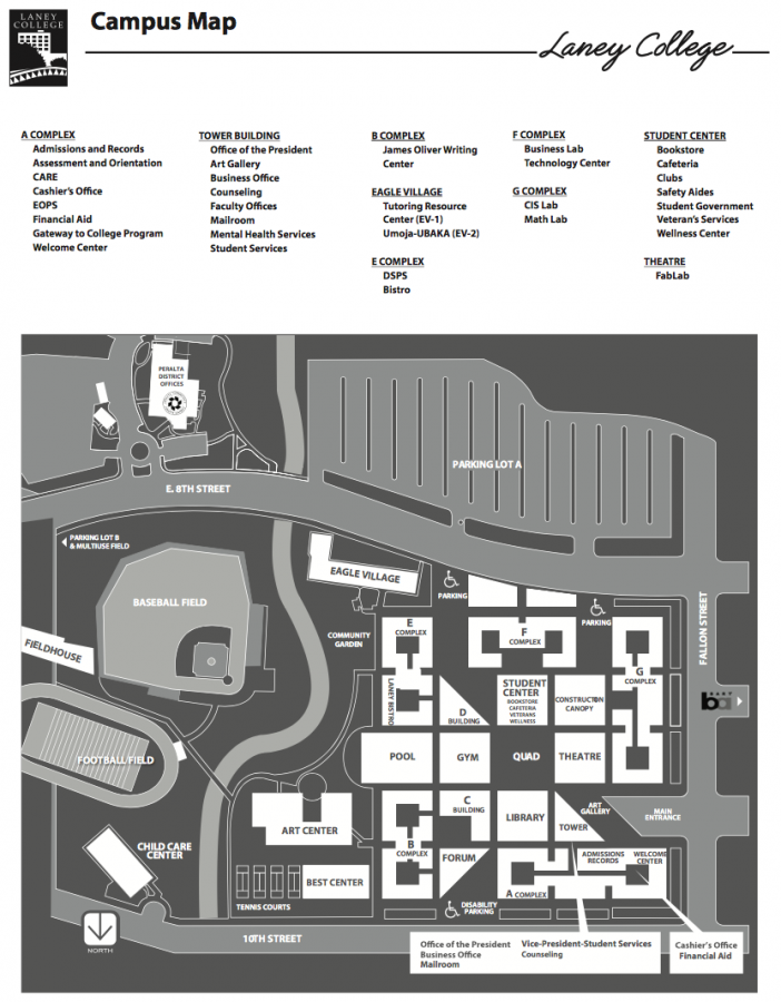 Campus Map for Laney College Revised on January 2018