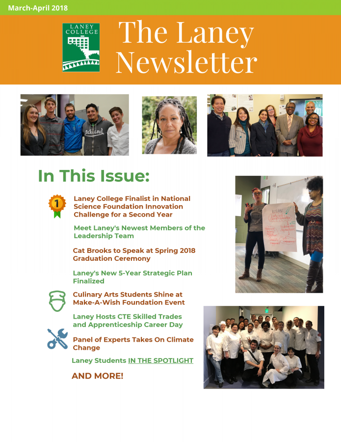 Newsletter Cover-Laney College-March-April 2018