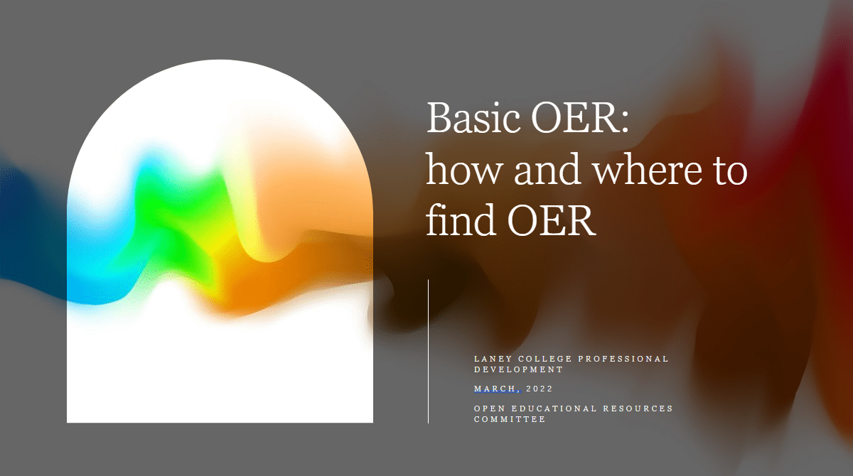 OER professional development cover page