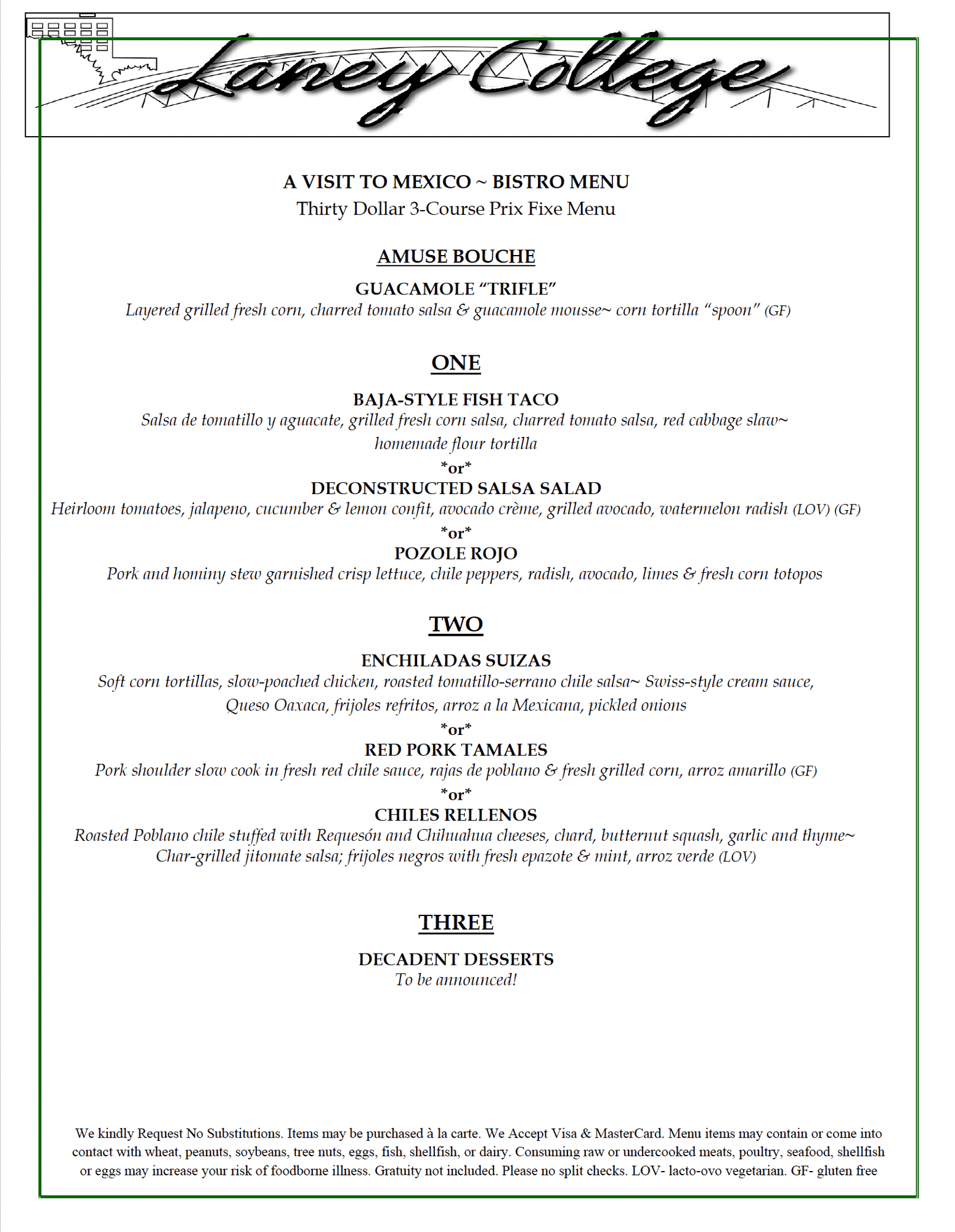 Bistro Menu 11-26-25