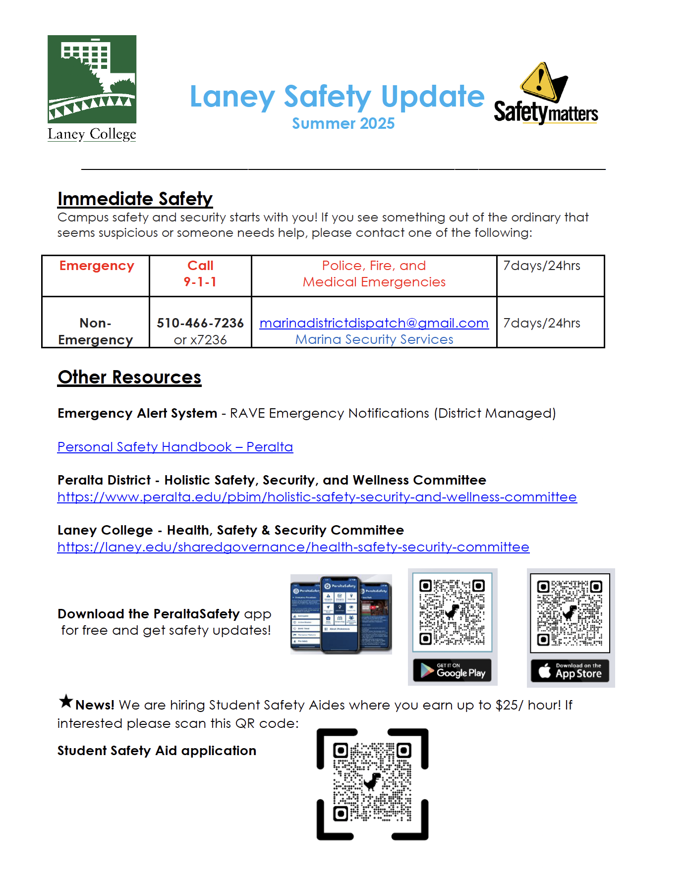 Laney Safety Newsletter