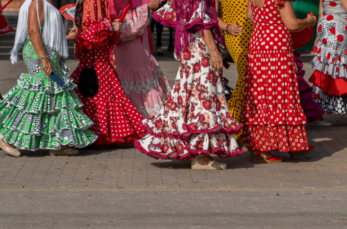 Spanish Heritage women in dresses