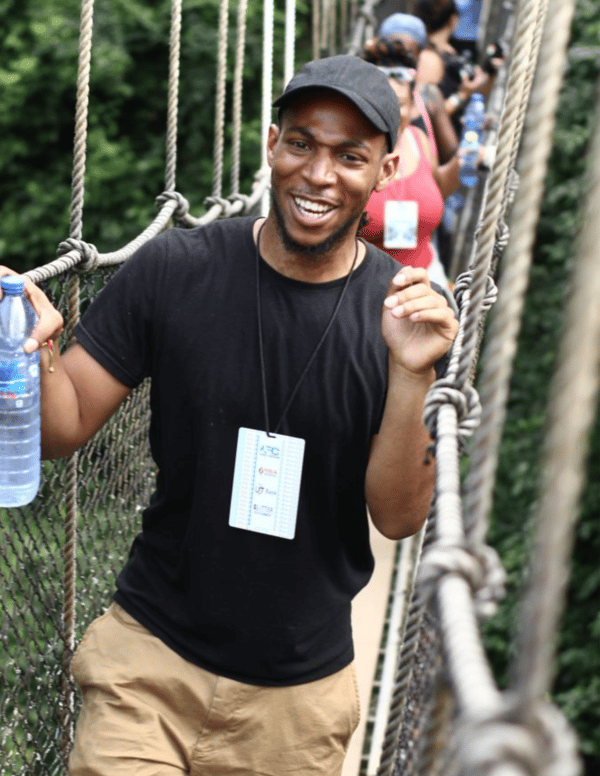 Charles on the canopy walk
