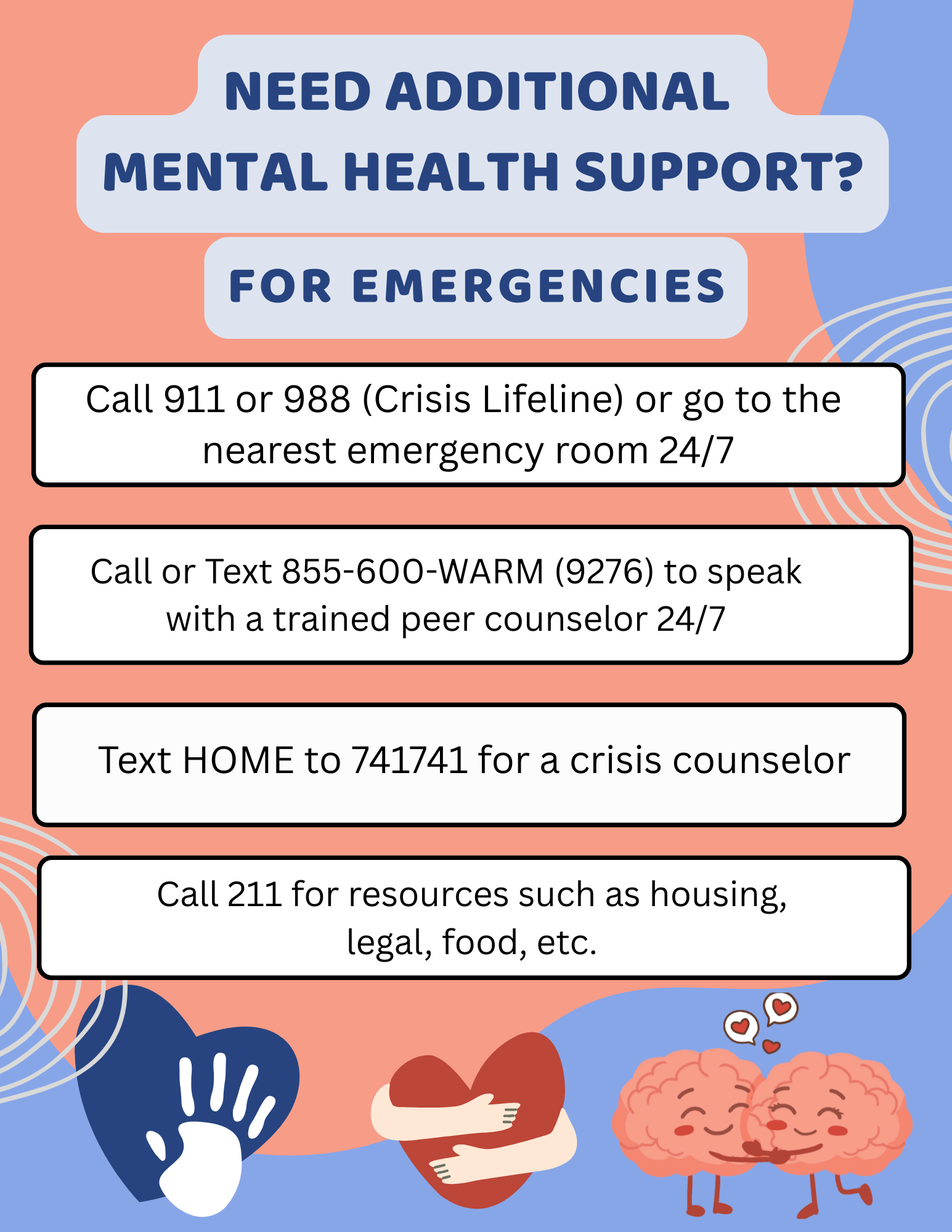 emergency mental health flyer
