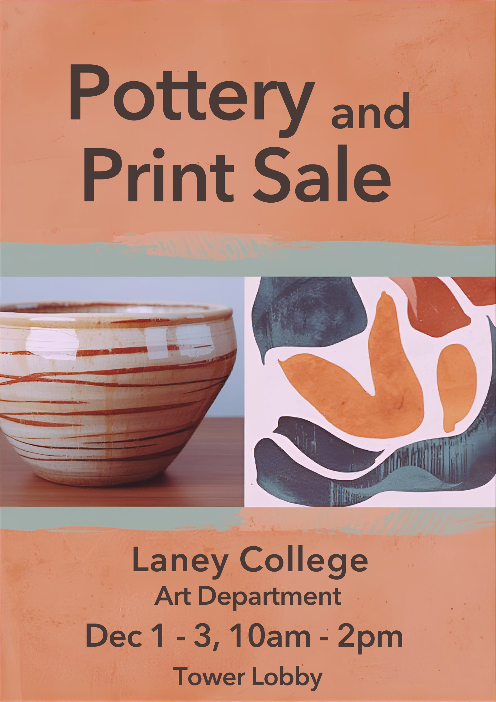 Artisan Pottery and Print Sale Poster