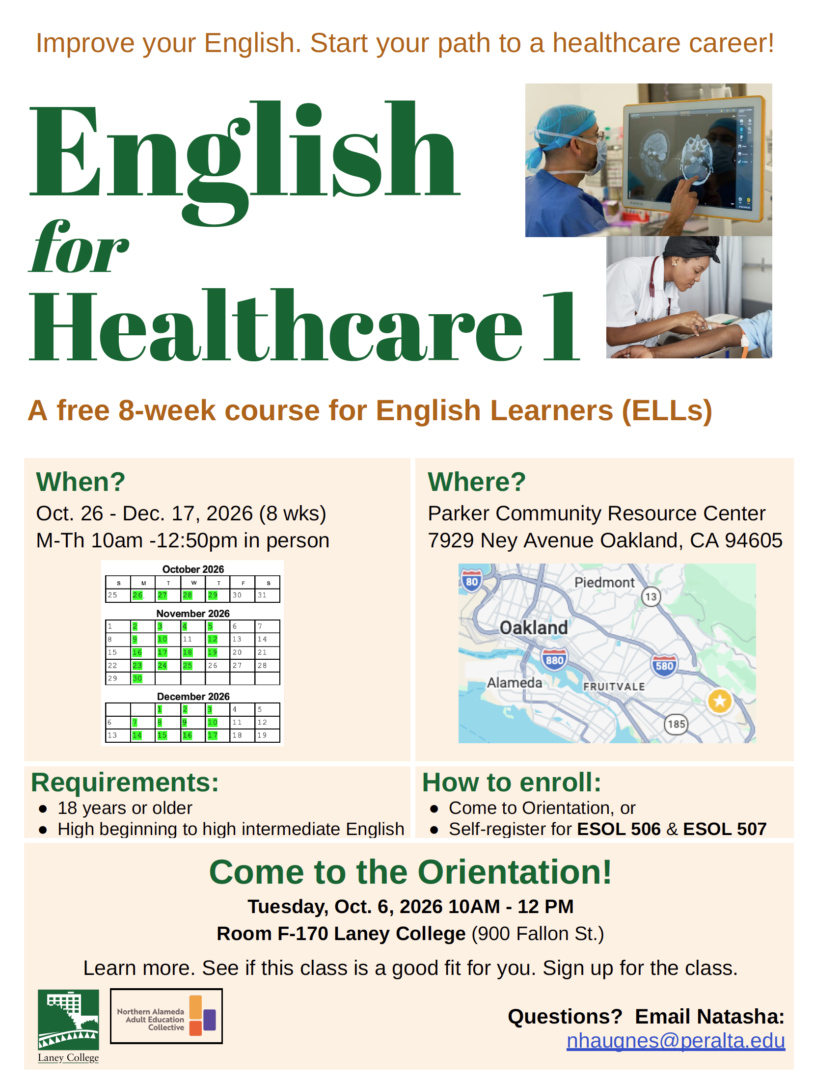 English for Healthcare - Laney College
