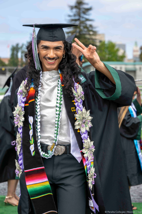 Laney Graduate peace sign Laney Graduate peace sign