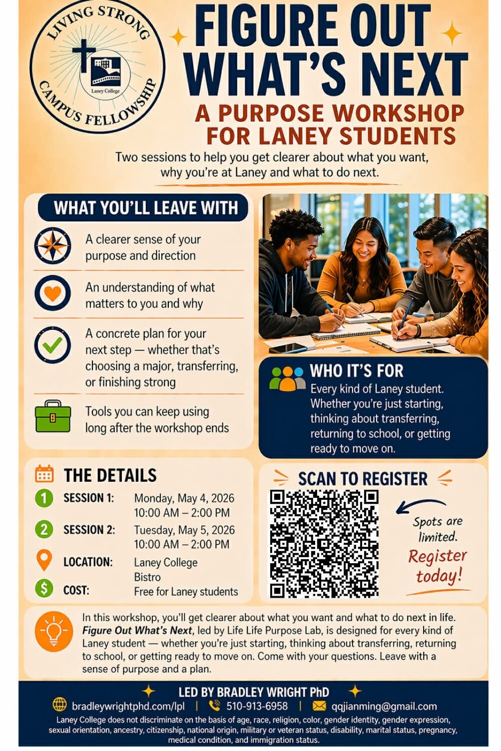 Purpose workshop for Laney students