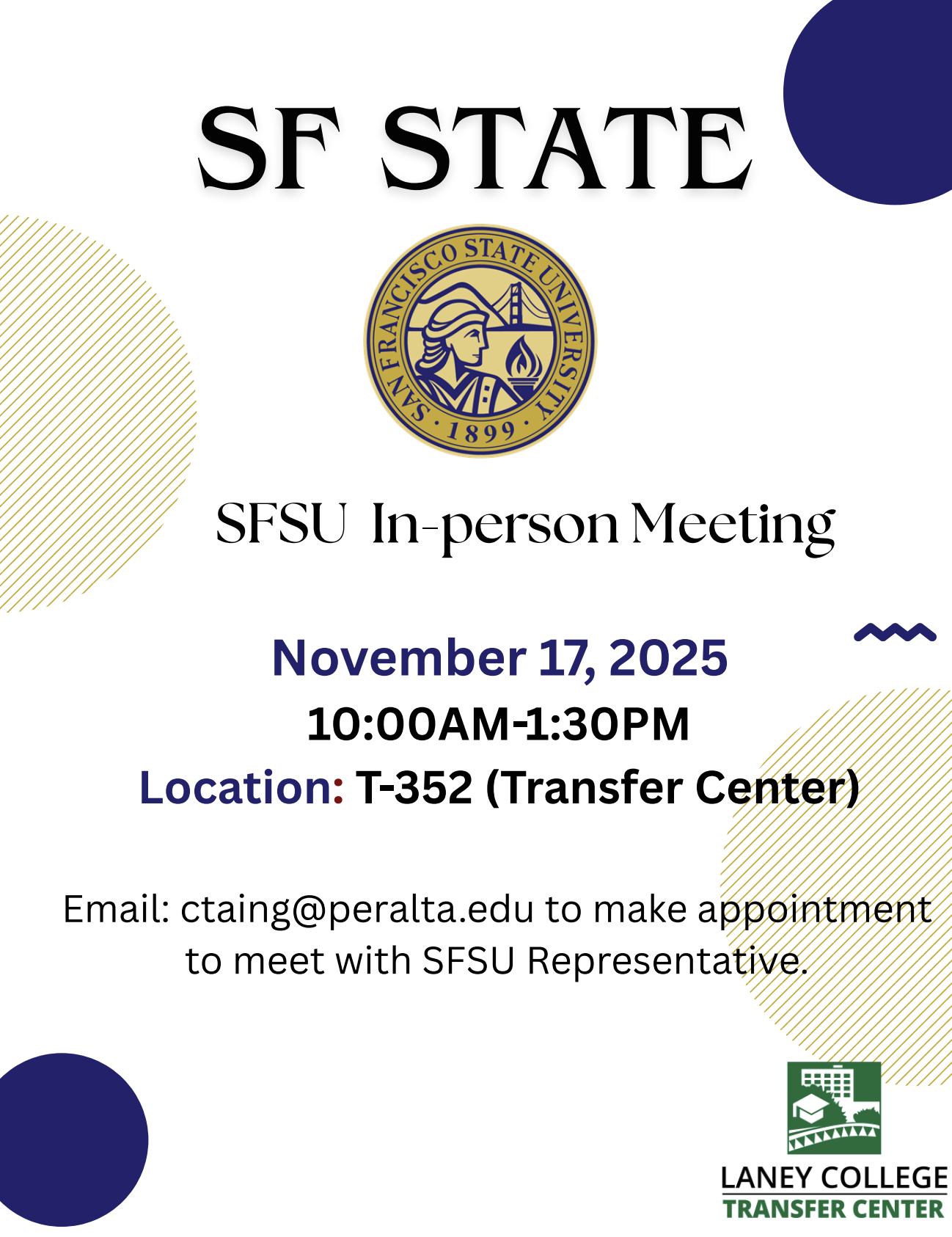 SFSU In person meeting