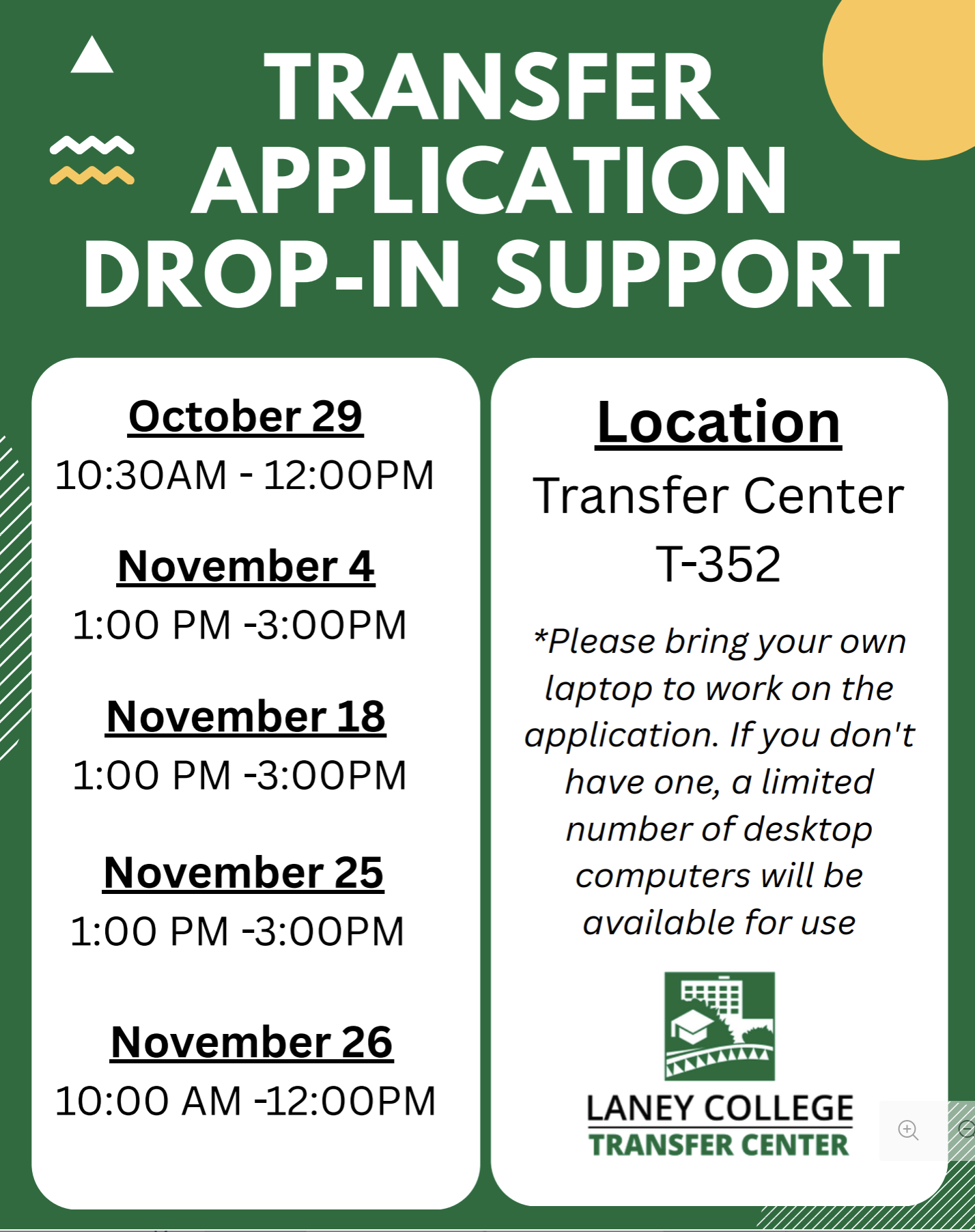 Transfer drop in support