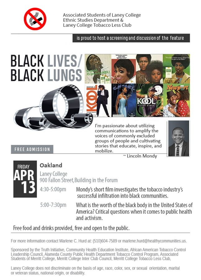 Black Lives Black Lungs Event At Laney College April 13, 2018